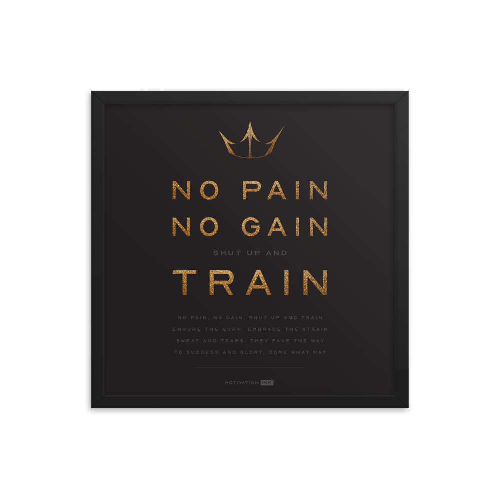 No Pain No Gain Shut Up And Train